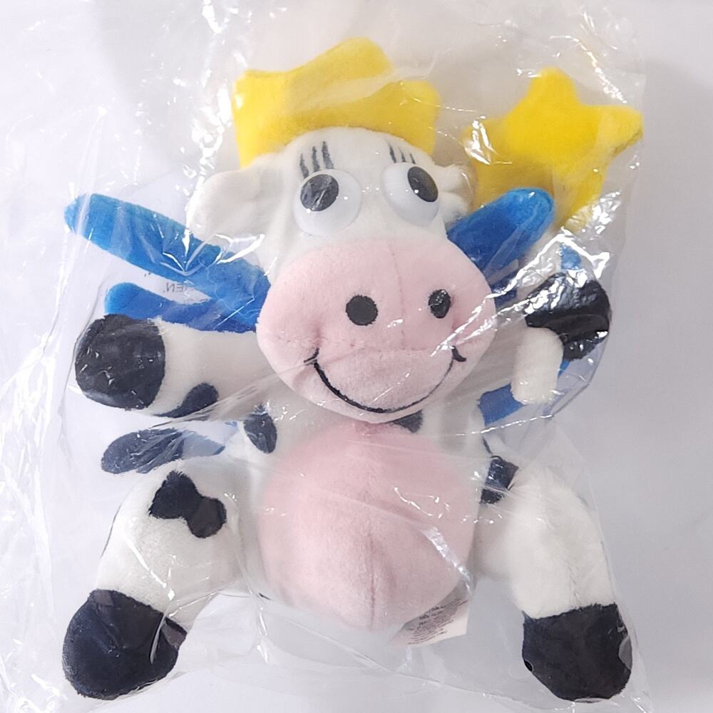 Kraft Dairy Fairy Cow 6" Plush Stuffed Animal Advertising Toy Vintage 1997